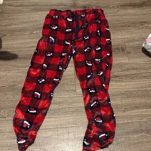 Red Plaid Santa Hat Pajama Pants